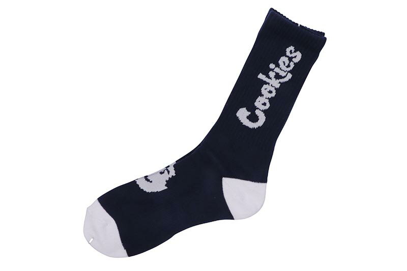 COOKIES ORIGINAL LOGO SOCKS (NAVY/WHITE) 1564A6734 CM232ASO01クッキーズ/ミッドソックス/ソックス/ネイビーホワイト