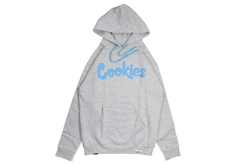 COOKIES ORIGINAL LOGO HOODIE (HEATHER GREY/COOKIES BLUE) 1564H6664 CM232HFP04クッキーズ/プルオーバーフーディー/ヘザーグレー クッキーズブルー