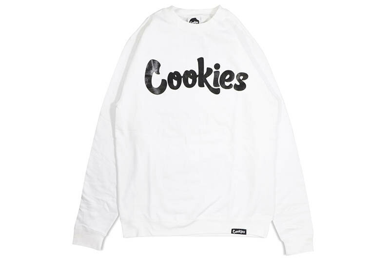 COOKIES ORIGINAL LOGO CREWNECKS (WHITE/BLACK) 1564T6663 CM232CFP01クッキーズ/クルーネックスウェット/ホワイト ブラック