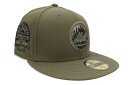 NEW ERA NEW YORK METS 59FIFTY FITTED CAP (SHEA STADIUM CUSTOM SIDE PATCH/WOODLAND CAMO UNDER VISOR & SWEATBAND/OLIVE)j[G/tBbebhLbv/MLB/j[[Nbc/I[u/coXEFbgoh EbhhJ