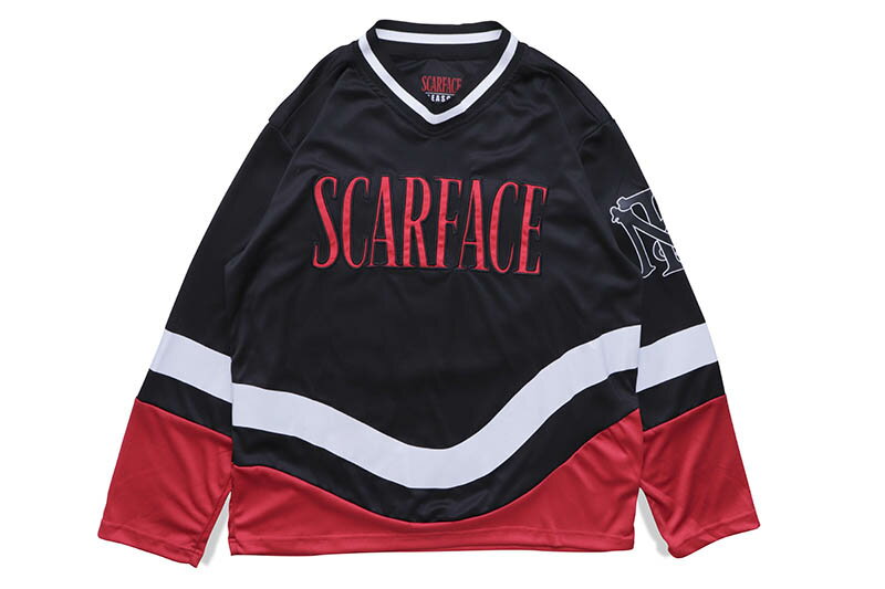 REASON CLOTHING SCARFACE HOCKEY JERSEY (SF-80:BLACK)リーズンクロージング/スカーフェイス/ホッケージャージー/ブラック