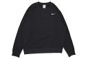 NIKE CLUB FLEECE PULLOVER CREW (CJ1614-010/BLACK)ナイキ/クルーネックスウェット/トレーナー/アメリカ/USA企画/海外限定/スウォッシュロゴ/ワンポイントロゴ/シンプル/メンズ/大きいサイズ/ブラック