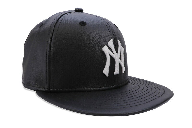 NEW ERA NEW YORK YANKEES 59FIFTY FITTED CAP (GREY UNDER VISOR/BLACK PU LEATHER)˥塼/եåƥåɥå/MLB/˥塼衼󥭡/֥åݥꥦ쥿쥶/ĥ΢졼