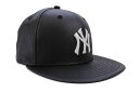 NEW ERA NEW YORK YANKEES 59FIFTY FITTED CAP (GREY UNDER VISOR/BLACK PU LEATHER)j[G/tBbebhLbv/MLB/j[[NL[X/ubN|E^U[/coO[