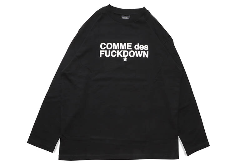 COMME DES FUCKDOWN LONG SLEEVE T-SHIRT (CDFU2506:NERO)コムデスファックダウン/ロングスリーブTシャツ/ブラック