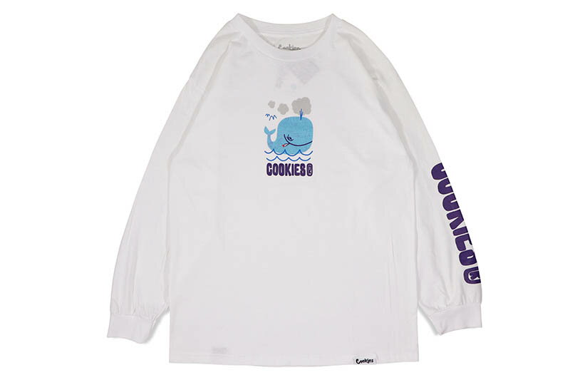 COOKIES WHALE L/S TEE (WHITE) CM233TLP02クッキーズ/ロングスリーブTシャツ/ホワイト