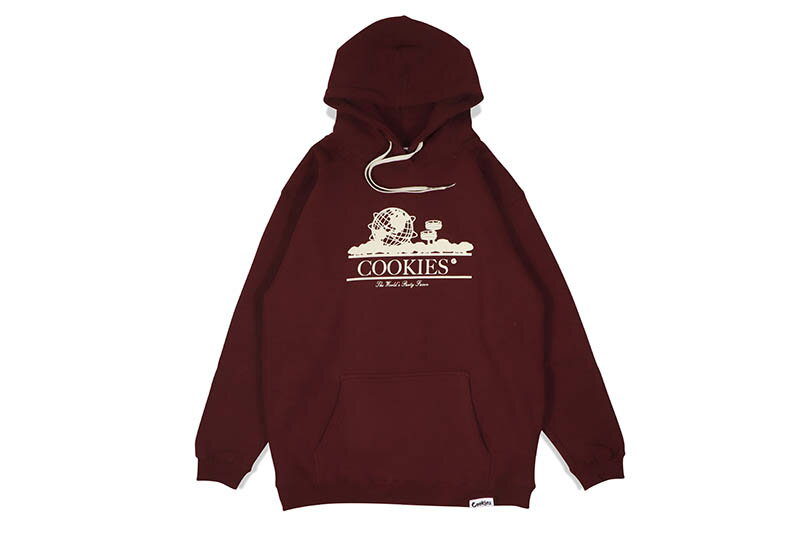 COOKIES WORLD'S PARTY FAVOR PULLOVER HOODIE (BURGUNDY) CM233HFP08クッキーズ/プルオーバーフーディー/バーガンディー