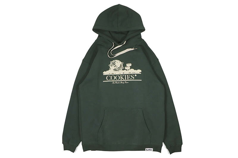 COOKIES WORLD'S PARTY FAVOR PULLOVER HOODIE (CREAM) CM233HFP08クッキーズ/プルオーバーフーディー/フォレストグリーン