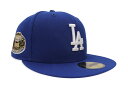 NEW ERA LOS ANGELES DODGERS 59FIFTY FITTED CAP (1963 WORLD SERIES SIDE PATCH/GREY UNDER VISOR/LIGHT ROYAL)j[G/tBbebhLbv/MLB/T[XhW[X/CgC/coO[