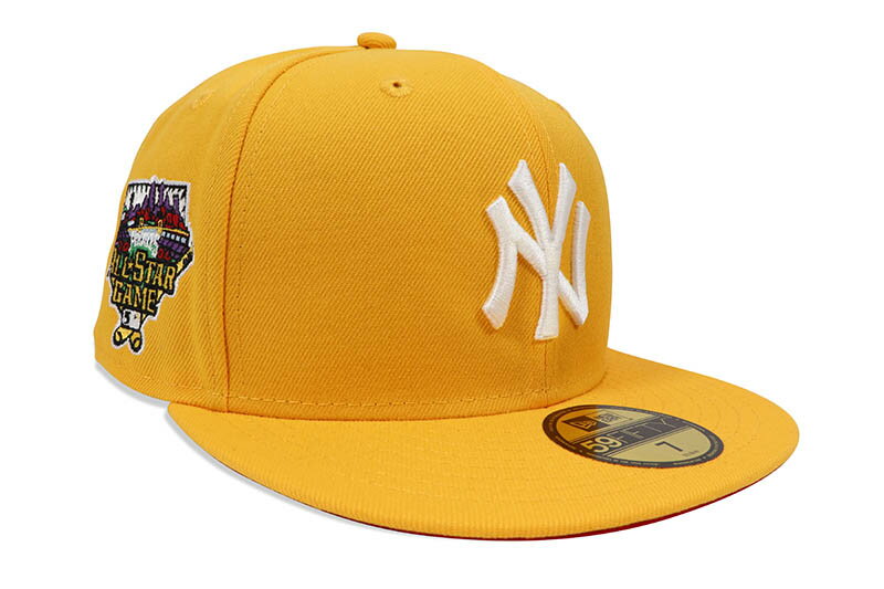 NEW ERA NEW YORK YANKEES 59FIFTY FITTED CAP 2006 ALL STAR GAME CUSTOM SIDE PATCH/SCARLET UNDER VISOR/A GOLD ニューエラ/フィッテッドキャップ/MLB/ニューヨークヤンキース/ゴールド/ツ…