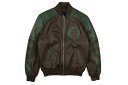 HUDSON OUTERWEAR 8BALL LEATHER JACKET (222:GREEN BROWN)nh\AE^[EFA/U[WPbg/r[tAhubR[/O[ uE