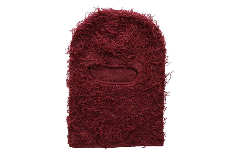 DISTRESSED BALACLAVA (H-23699:MAROON)バラクラバ/目出し帽/ユニセックス/男女兼用/マルーン