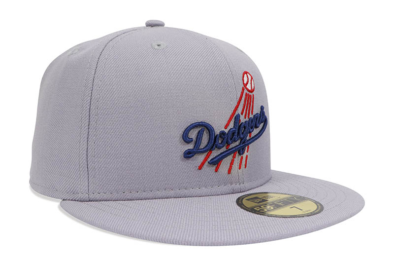 NEW ERA LOS ANGELES DODGERS 59FIFTY FITTED CAP (1958 TEAM LOGO/GREY UNDER VISOR/GREY)ニューエラ/フィッテッドキャップ/MLB/ロサンゼルスドジャース/グレー/ツバ裏グレー