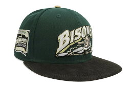 NEW ERA BUFFALO BISONS 59FIFTY FITTED CAP (HOMETOWN COLLECTION SIDE PATCH/VEGAS GOLD UNDER VISOR/DARK GREEN BLACK CORDUROY)ニューエラ/フィッテッドキャップ/MLB/バッファローバイソンズ/ダークグリーン ブラックコーデュロイ/ツバ裏ヴェガスゴールド