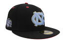 NEW ERA NORTH CAROLINA TAR HEELS 59FIFTY FITTED CAP (UNC SIDE PATCH/RED UNDER VI...