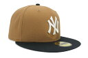 NEW ERA NEW YORK YANKEES DUCK CANVAS 59FIFTY FITTED CAP (LIGHT BRONZE/NAVY VISOR...