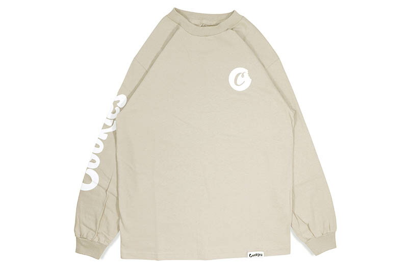 COOKIES C-BITE LOGO L/S TEE (SAND/WHITE) CM234TLP08クッキーズ/ロングスリーブTシャツ/サンド ホワイト