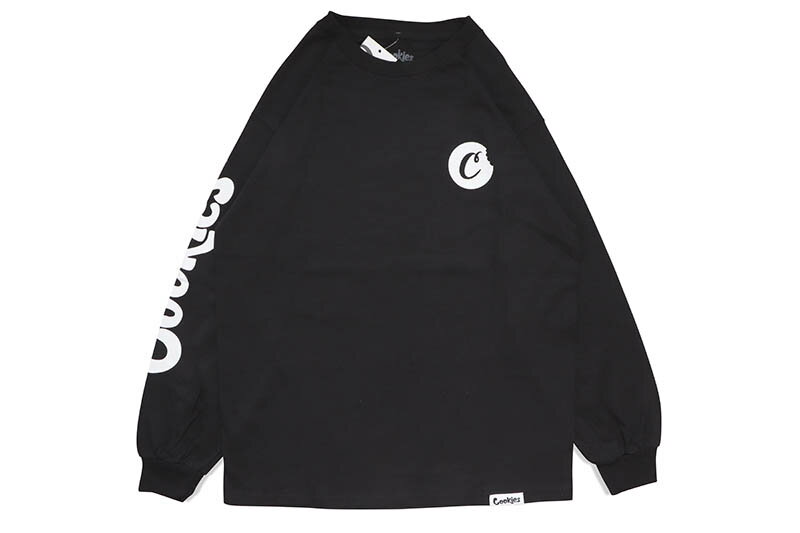 COOKIES C-BITE LOGO L/S TEE (BLACK/WHITE) CM234TLP08クッキーズ/ロングスリーブTシャツ/ブラック ホワイト