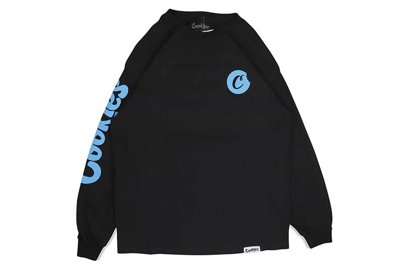 COOKIES C-BITE LOGO L/S TEE (BLACK/COOKIES BLUE) CM234TLP08クッキーズ/ロングスリーブTシャツ/ブラック ブルー