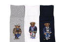 POLO RALPH LAUREN ASSORTED BEARS TROUSER SOCKS 3-PACK (899988BX:ASSORT)|t[/\bNX/C/}`J[A\[g