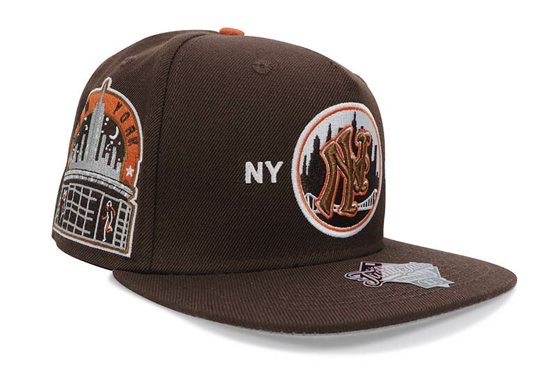 TWNTY TWO NY FC SNAPBACK CAP (BROWN)トゥエンティートゥー/ニューヨークヤンキース/ニューヨークメッツ/スナップバックキャップ/ブラウン