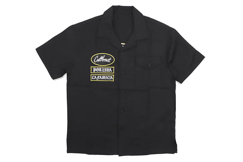 CUTTHROAT ALWAYS US NEVER THEM BOWLING SHIRT (BLACK)JbgX[g/V[gX[uVc/ubN