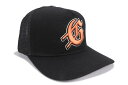 GODSPEED GS LOGO TRUCKER HAT (BLACK/TANGERINE)ゴッドスピード ニューヨーク/メッシュトラッカーキャップ/アジャスターキャップ/ブラック タンジェリン