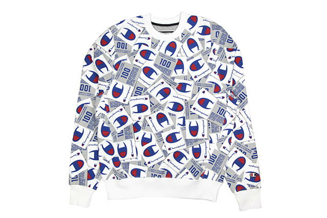 CHAMPION SUPER FLEECE 2.0 100TH ALL OVER PRINT SWEATSHIRT`sI/N[lbNXEFbg/f/X[p[t[X//zCg }`J[