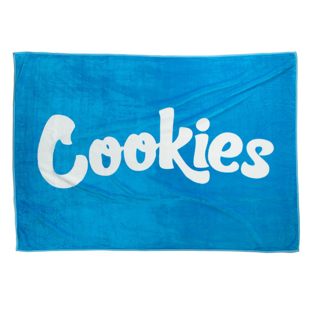 COOKIES JACQUARD LOGO BLANKET (BLUE) 1564A6745 CM232AMI06クッキーズ/ブランケット/タオル/マイクロフリース/クッキーズブルー