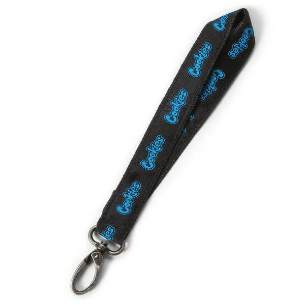 COOKIES 6.5" LANYARD (BLACK/COOKIES BLUE) CM232ALN01クッキーズ/ランヤード/キーチェーン/キーホルダー/手首かけ/ブラック クッキーズブルー