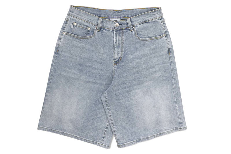 楽天GROW AROUND グロウアラウンドPRO CLUB HEAVYWEIGHT BAGGY FIT DENIM SHORT （LIGHT STONEWASH） 32PC0604プロクラブ/バギーパンツ/デニムショートパンツ/ライトストーンウォッシュ