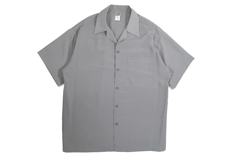 CALTOP SOLID BUTTON UPS DRESS CAMP SHIRT (#3003:GREY)キャルトップ/ショートスリーブシャツ/ドレスキャンプシャツ//着心地の良い/オールシーズン/オーバーサイズ/グレー
