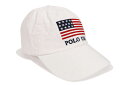 POLO RALPH LAUREN FLAG CHINO BALL CAP (710870467001:PURE WHITE)ポロラルフローレン/ストラップバックキャップ/ピュアホワイト(4)