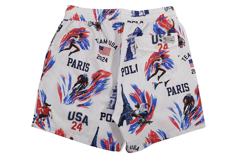 POLO RALPH LAUREN TEAM USA 5.75-INCH SWIM TRUNK (710944206001:PARIS GAMES)ポロラルフローレン/パリオリンピック/スイムショーツ/ハーフパンツ/水着/夏/海/ビーチ/プール