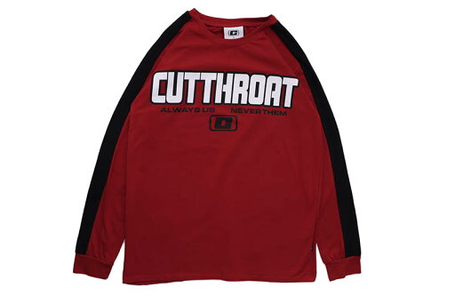 CUTTHROAT LOGO LS TEE (RED/BLACK)カットスロート/ロングスリーブTシャツ/レッド CUTTHROAT LOGO LS TEE (RED/BLACK)カットスロート/ロングスリーブTシャツ/レッド