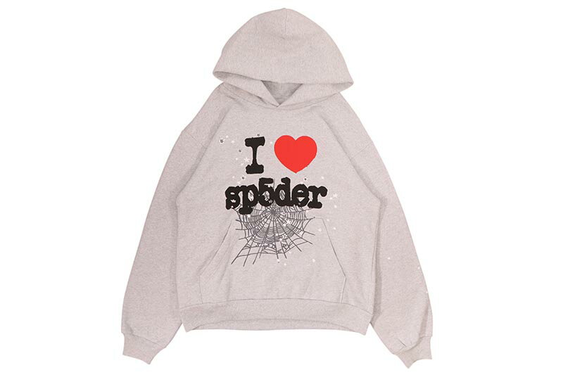 SP5DER SOUVENIR HOODIE (HEATHER GREY)スパイダー/アトランタ/ニューヨーク/ドリル/トラップ/ヤングサ..