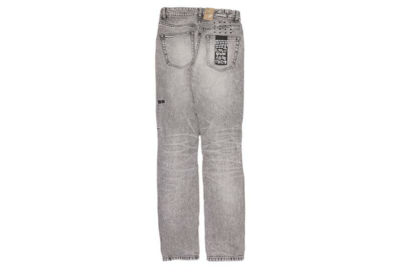 KSUBI CHITCH SMOKE SCATTER (MSP25DJ023)スビ/デニムパンツ/ダメージ/ウォッシュ/グレー