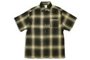 CALTOP PLAID FLANNEL S/S SHIRT (#2000:BROWN/KHAKI)Lgbv/V[gX[uVc/uE~J[L