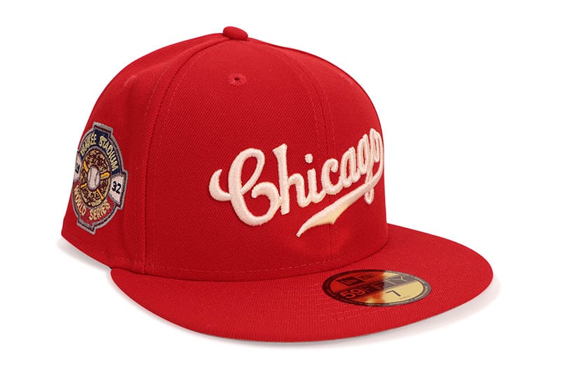 楽天GROW AROUND グロウアラウンドNEW ERA CHICAGO CUBS 59FIFTY FITTED CAP （1932 WORLD SERIES SIDE PATCH/GREY UNDER VISOR/SCARLET） 70945490ニューエラ/フィッテッドキャップ/MLB/シカゴカブス/ツバ裏グレー/スカーレット