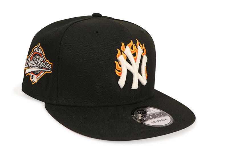 楽天GROW AROUND グロウアラウンドNEW ERA NEW YORK YANKEES FLAME LOGO 9FIFTY SNAPBACK CAP （1996 WORLD SERIES SIDE PATCH/GREY UNDER VISOR/BLACK）ニューエラ/スナップバックキャップ/ニューヨークヤンキース/ツバ裏グレー/ブラック