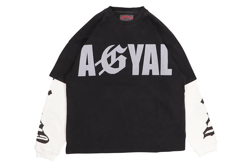Rakuten - GODSPEED AGYAL LAYERED T-SHIRT (BLACK WASH)ゴッドスピードニューヨーク/レイヤードロングスリーブTシャツ/ブラックウォッシュ