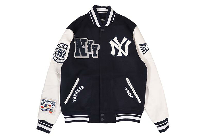 乐天商城 - PRO STANDARD NEW YORK YANKEES BEST OF RIB WOOL VARSITY JACKET (LNY6315284-MNW:MIDNIGHT NAVY/WHITE)プロスタンダード/ニューヨークヤンキース/バーシティージャケット/ネイビー ホワイト