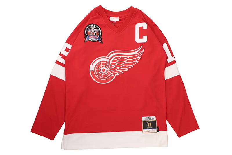 MITCHELL & NESS POWER PLAY PLAYER JERSEY (DETROIT REDWINGS/1996-97:STEVE YZERMAN/#19/RED) JY9015ミッチェル&ネス/フットボールジャージー/デトロイトレッドウィングス/レッド