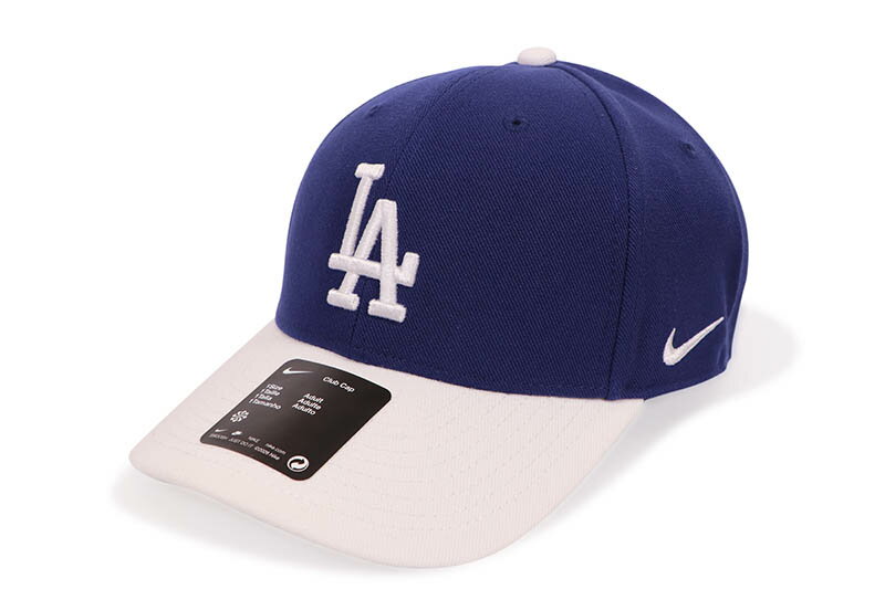 NIKE LOS ANGELES DODGERS DRI-FIT CLUB STRUCTURED CAP (NB11-194R-LD-3YB:LOYAL BLUE/WHITE)ナイキ/MLB/ロサンゼルスドジャース/ストラップバックキャップ/ロイヤルブルー ホワイト