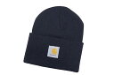 Carhartt ACRYLIC WATCH HAT/KNIT CAP/BEANIE (A18:NAVY)カーハート/アメリカ/USA/ニットキャップ/ビーニー/ワンポイントロゴ/定番/ク..