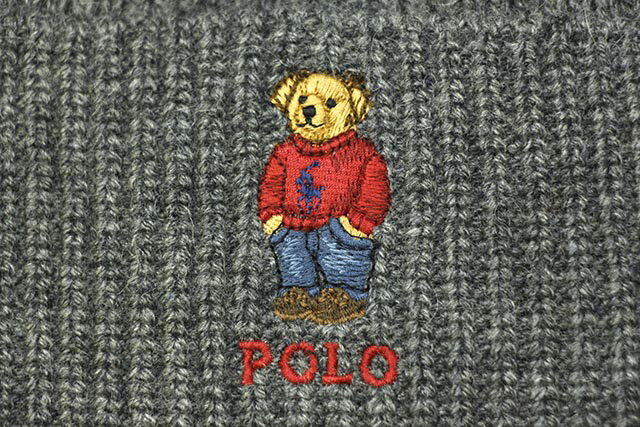 POLO RALPH LAUREN POLO PONY BEAR KNIT CAP (PC0491/003:CHARCOAL GRAY)ポロ ラルフローレン/ニットキャップ/チャコールグレイ