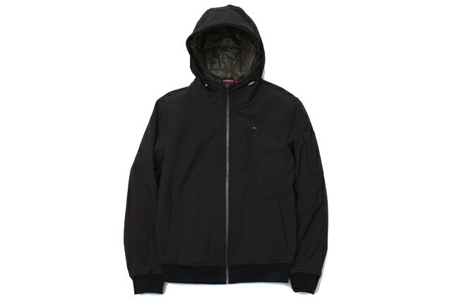 TOMMY HILFIGER HOODED BOMBER JACKET(158AP223:BLACK)トミーヒルフィガー/ボンバージャケット/ブラック