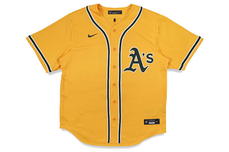 NIKE OAKLAND ATHLETICS ALTERNATE REPLICA TEAM JERSEY (T770-FZGC-FZ-XVC:GOLD)iCL/x[X{[W[W/I[NhAX`bNX/S[h