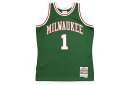 MITCHELL ＆ NESS SWINGMAN JERSEY (MILWAUKEE BUCKS/OSCAR ROBERTSON/#1/1970-71:GREEN) SMJYCP19215ミッチェル＆ネス/バスケットボールジャージ/ミルウォーキーバックス/グリーン