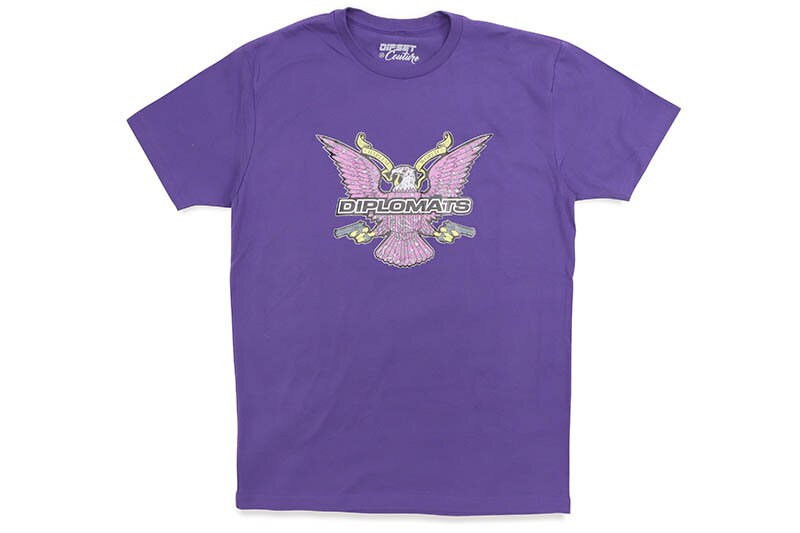 DIPSET COUTURE EAGLE S/S T-SHIRT (PURPLE/PINK PAISLEY)ディップセット クチュール/ショートスリーブティーシャツ/パープル